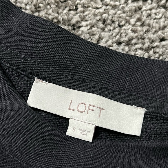 The Loft “Cheers” Sweatshirt Black Women’s Size Small Rhinestone Bling - Picture 3 of 4